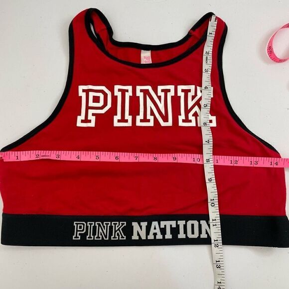 PINK|Crop|Haut Court| Crop sports top|Cotton| Has Stretch - Picture 3 of 7